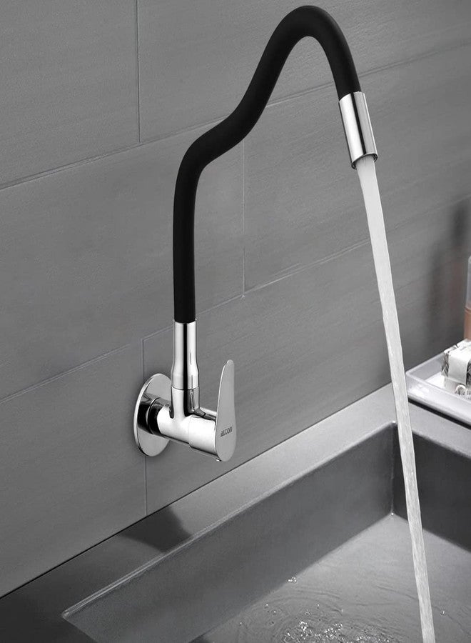 ALTON LRK9666 Brass, Sink Cock with Flexible Swivel Spout, Black & Chrome Finish (Single Flow) - Image 5
